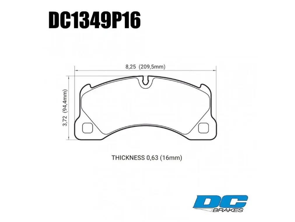 DC Brakes STR.S+ DC1349P16 Передние тормозные колодки для PORSCHE CAYENNE 9PA, PANAMERA 970, TOUAREG 7LA