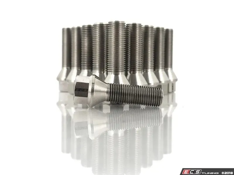 ECS Tuning Конусный болт колёсный из титана 14x1.5x40мм (комплект 20 штук)