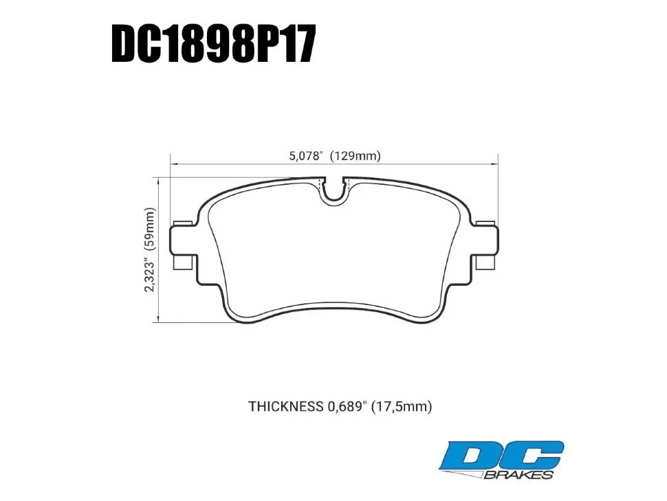 DC Brakes STR.S+ DC1898P17 Задние тормозные колодки для A4 B9 / A5 FY / Q5 FY