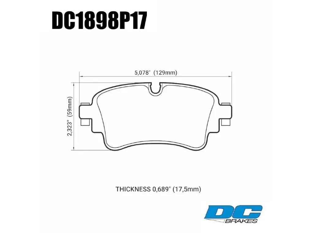 DC Brakes STR.S+ DC1898P17 Задние тормозные колодки для A4 B9 / A5 FY / Q5 FY