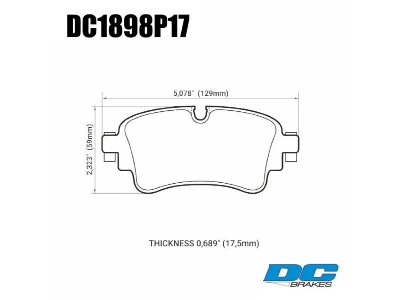 DC Brakes STR.S+ DC1898P17 Задние тормозные колодки для A4 B9 / A5 FY / Q5 FY