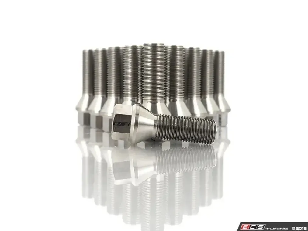 ECS Tuning Конусный болт колёсный из титана 14x1.5x35мм (комплект 20 штук)