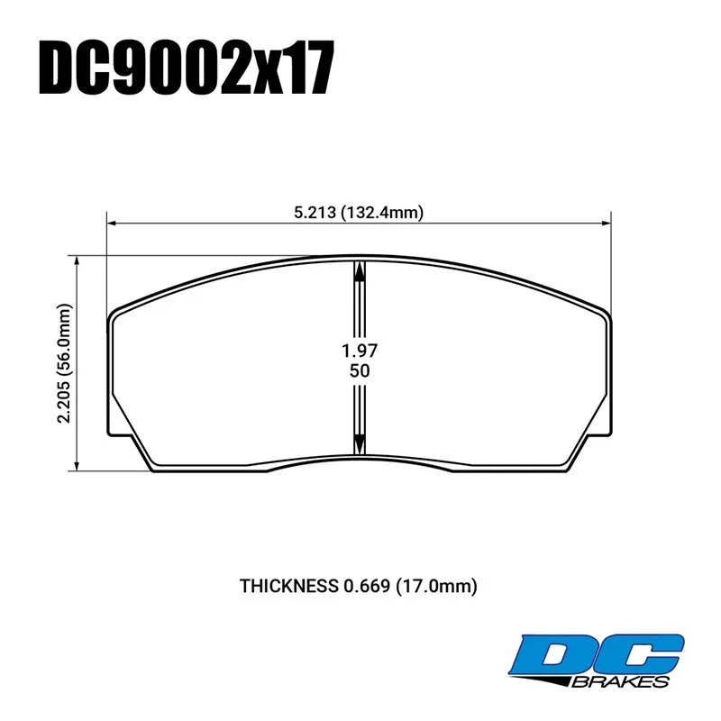 Колодки тормозные DC9002E17 DC Brakes RT.2 4 piston; AP Racing CP2279D50; CP3799; Proma