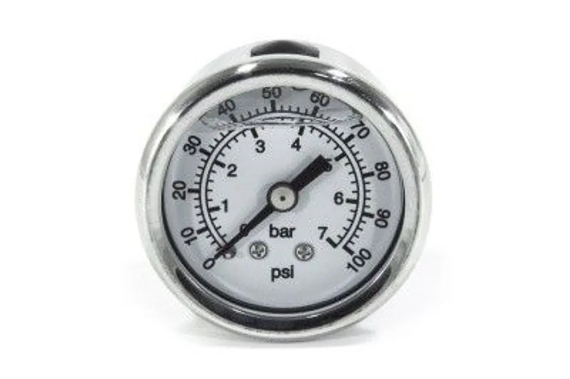 BLACKROCK LAB FPM-100WT Манометр топливный 0-7 bar (белый); резьба 1/8 NPT папа