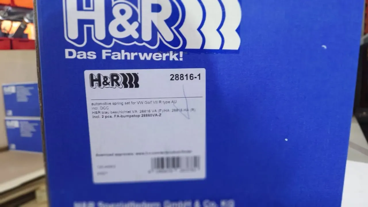H&R 28816-1 Пружины с занижением VW Golf 7 R