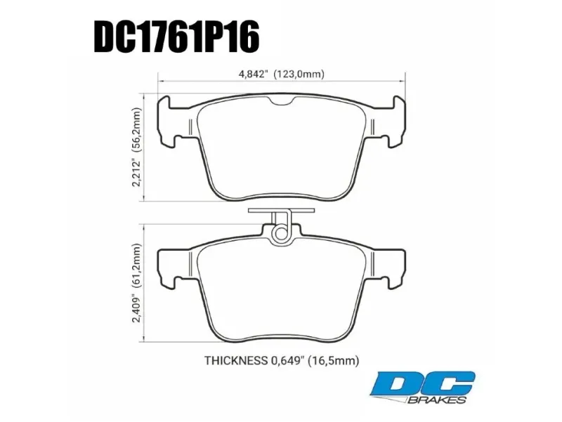 DC Brakes STR.S+ DC1761P16 Задние тормозные колодки для VAG MQB
