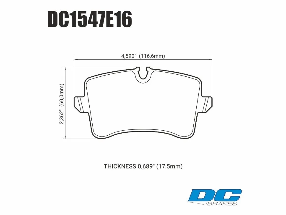 DC Brakes RT.2 DC1547E16 Задние тормозные колодки для RS4/RS5/RS6/R8/RS-Q3/RS3 8V