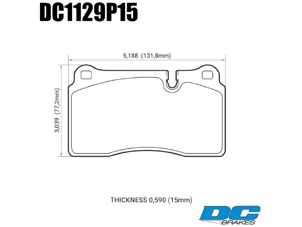 DC Brakes STR.S+ DC1129P15 Передние тормозные колодки для MMC LANCER EVO, SUBARU WRX STI