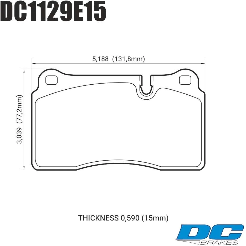 DC Brakes RT.2 DC1129E15 Передние тормозные колодки для MMC LANCER EVO, SUBARU WRX STI