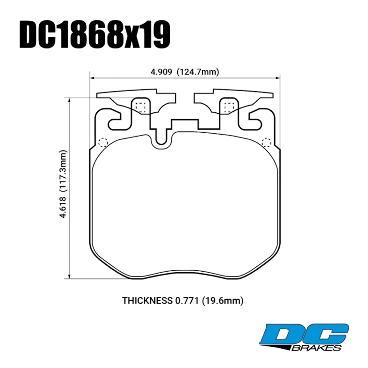 DC Brakes STR.S+ DC1868P19 Передние тормозные колодки для BMW X5 G05; 3 G20, 5 G30, M Performance