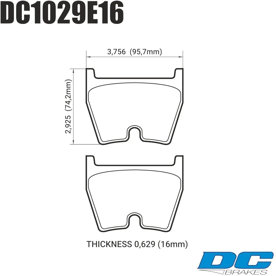 DC Brakes RT.2 DC1029E16 Передние тормозные колодки для RS4/RS5/RS6/R8/RS-Q3/RS3 8V (комплект 8 шт)