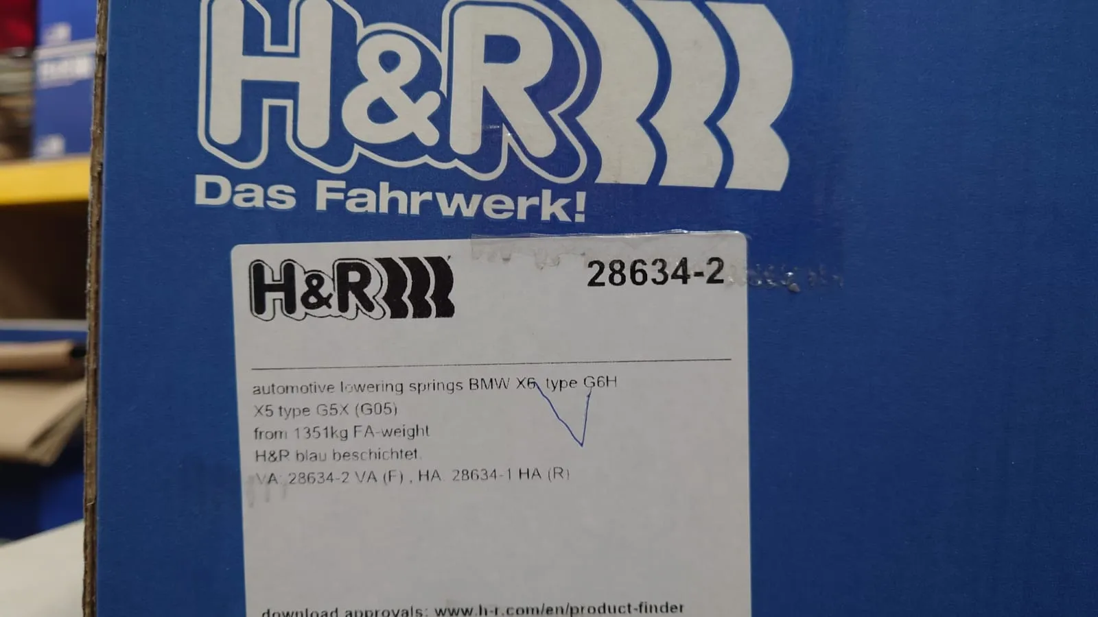 H&R 28634-2 Пружины с занижением для BMW X5 (G05) / X6 (G06)