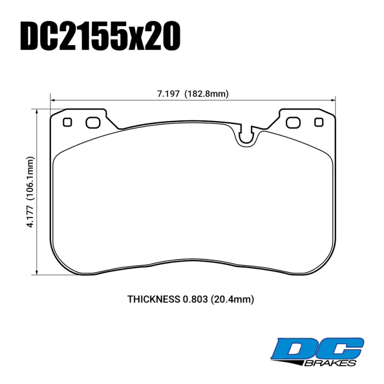 DC Brakes RT.2 DC2155E20 Передние тормозные колодки для BMW M5 F90 / M8 F92 / X5M G05 / X6M G06