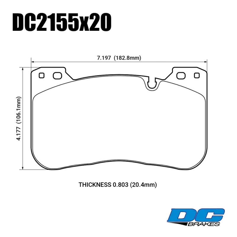 DC Brakes RT.2 DC2155E20 Передние тормозные колодки для BMW M5 F90 / M8 F92 / X5M G05 / X6M G06