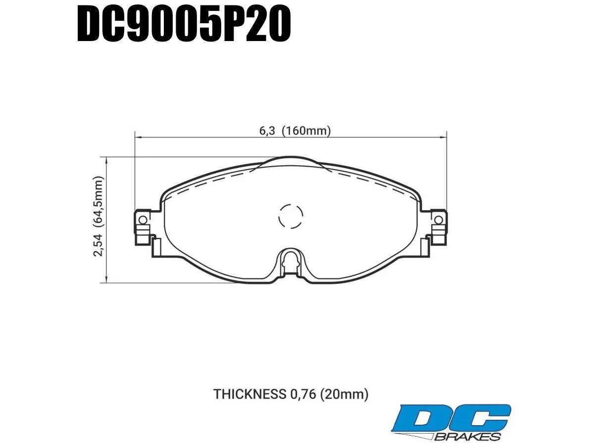 DC Brakes STR.S+ DC9005P20 Передние тормозные колодки для GOLF VII, Passat 3G, AUDI TT FV3, A3 8V1