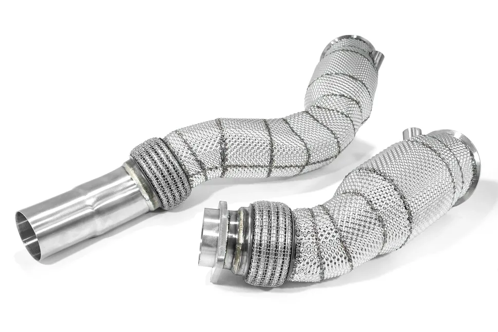 Приемные трубы (даунпайпы) HEATSHIELD Catted BMW-DP-0080 BlackRock BMW S55 M2Comp/M3/M4 F80/F82/F87
