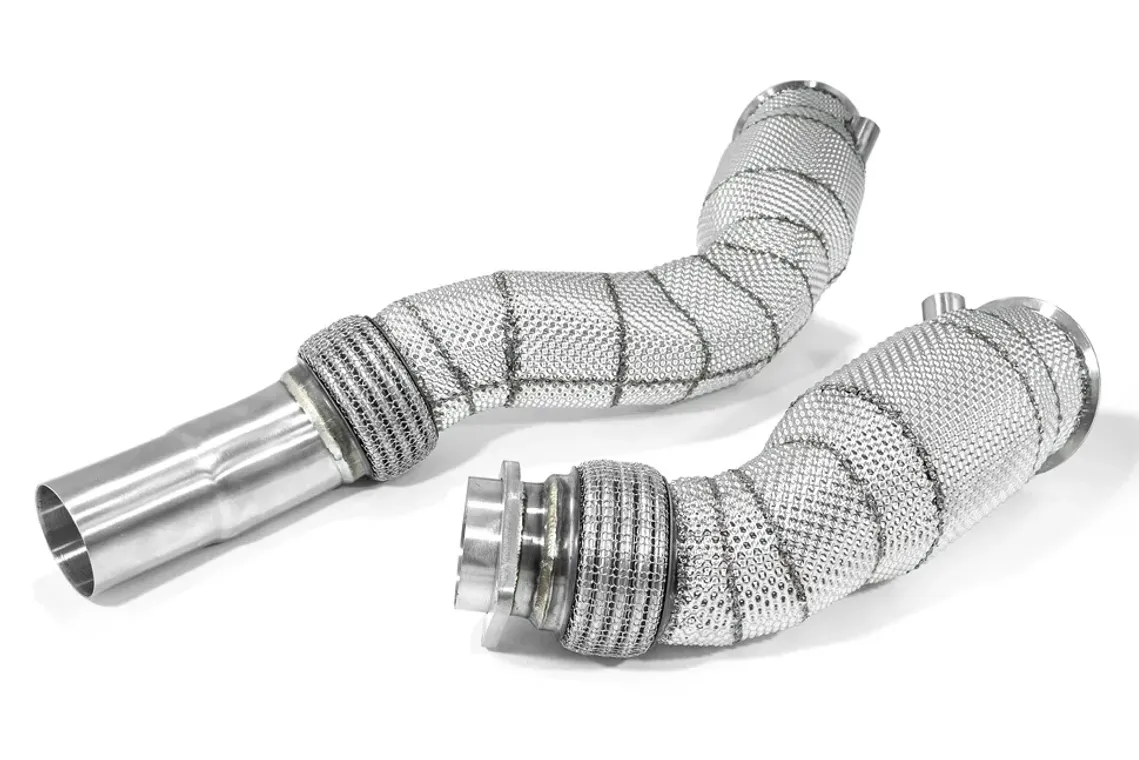 Приемные трубы (даунпайпы) HEATSHIELD Catted BMW-DP-0080 BlackRock BMW S55 M2Comp/M3/M4 F80/F82/F87