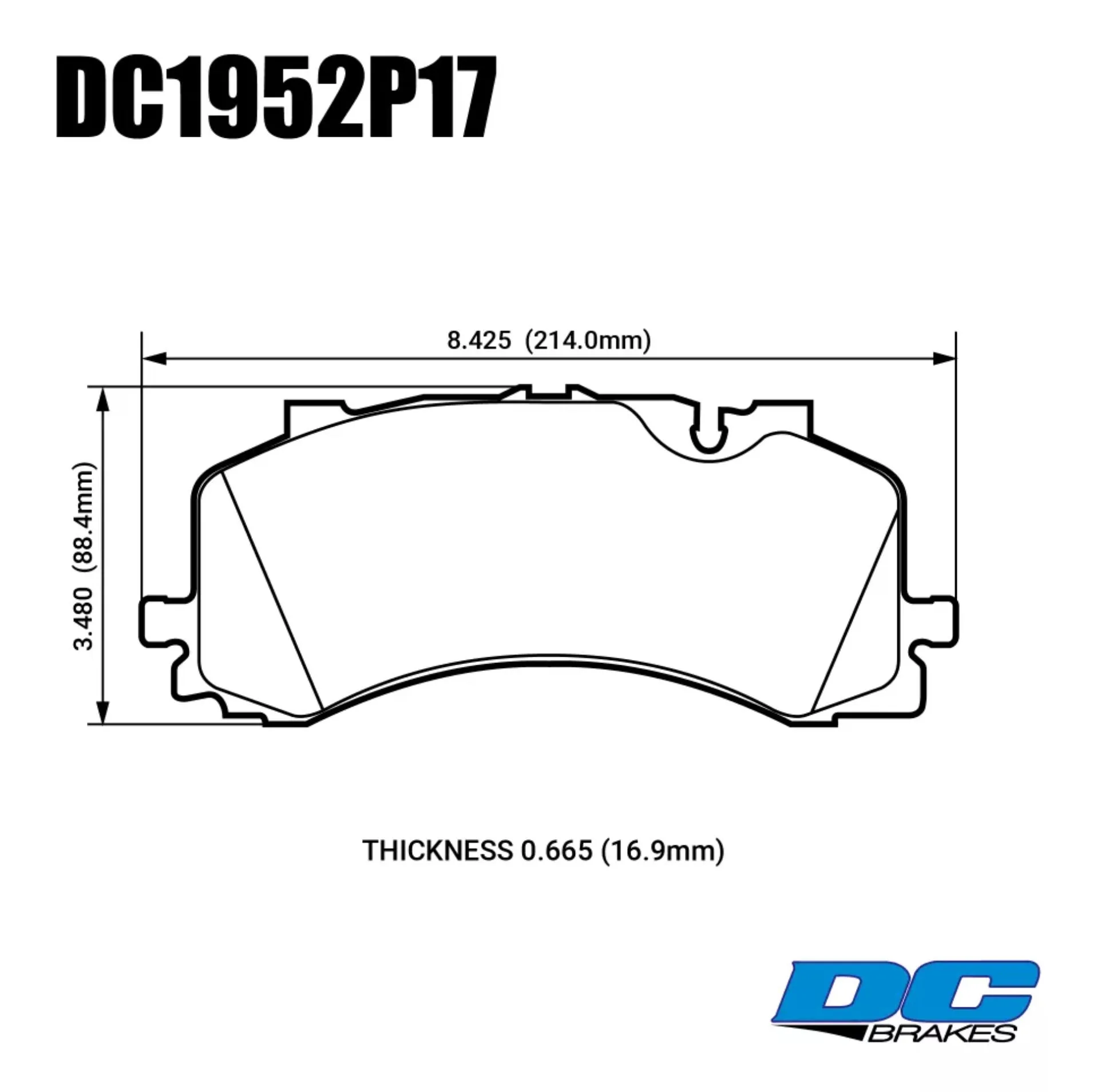 Колодки тормозные DC1952P17 DC Brakes Street STR.S+ перед A6 4A; A7 4K; A8; Q7 4MB; Q8 Akebono 400mm