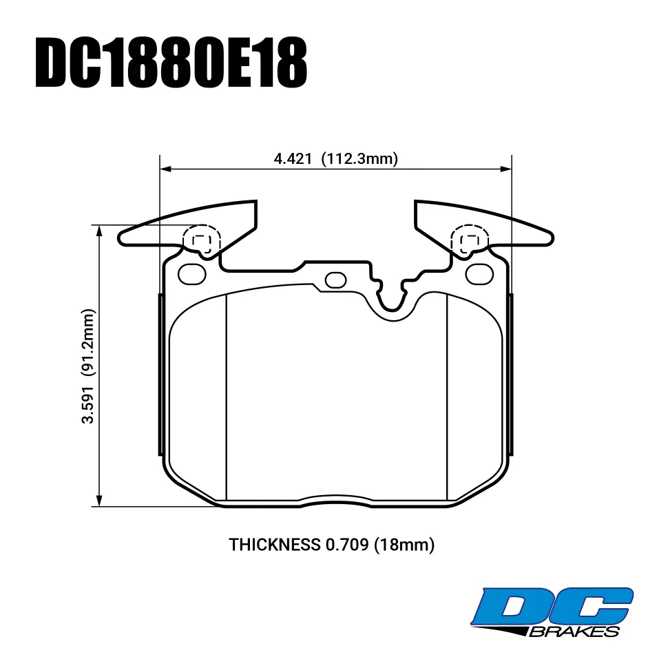 DC Brakes RT.2 DC1880E18 Передние тормозные колодки для перед BMW M4 F82, F32; M3 F80 F30; F20 F22 F87 M