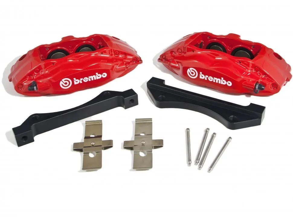 Brembo 4pot комплект тормозной системы на VAG (КРАСНЫЕ)