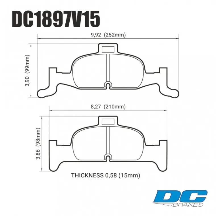 DC Brakes STR.S DC1897V15 Передние тормозные колодки для A4 B9 / A5 FY / Q5 FY