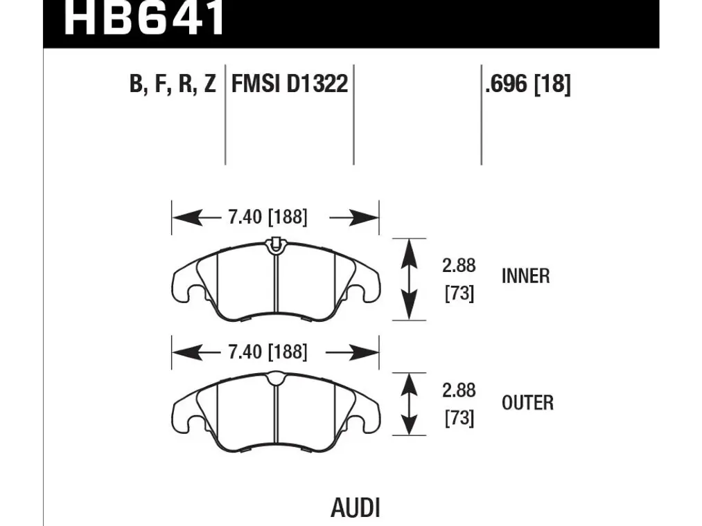 HAWK Street 5.0 HB641B.696 Передние тормозные колодки для AUDI A4 8K (B8); A5 8T; Q5