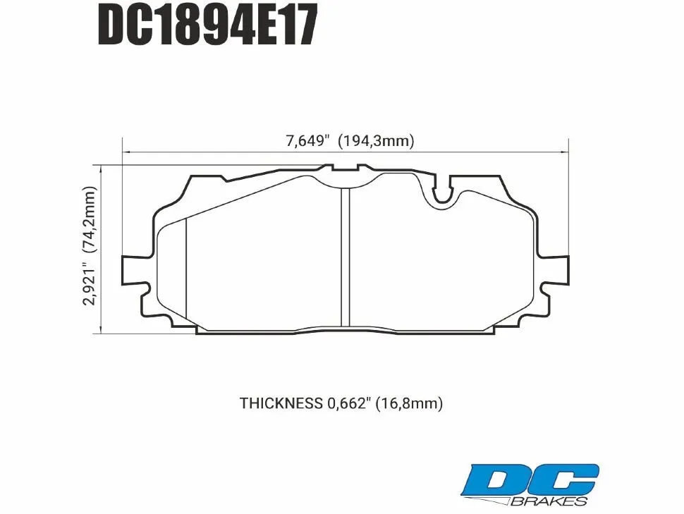 DC Brakes RT.2 DC1894E17 Передние тормозные колодки для Audi Q7 4M / S4 RS4 B9 / S5 RS5 B9