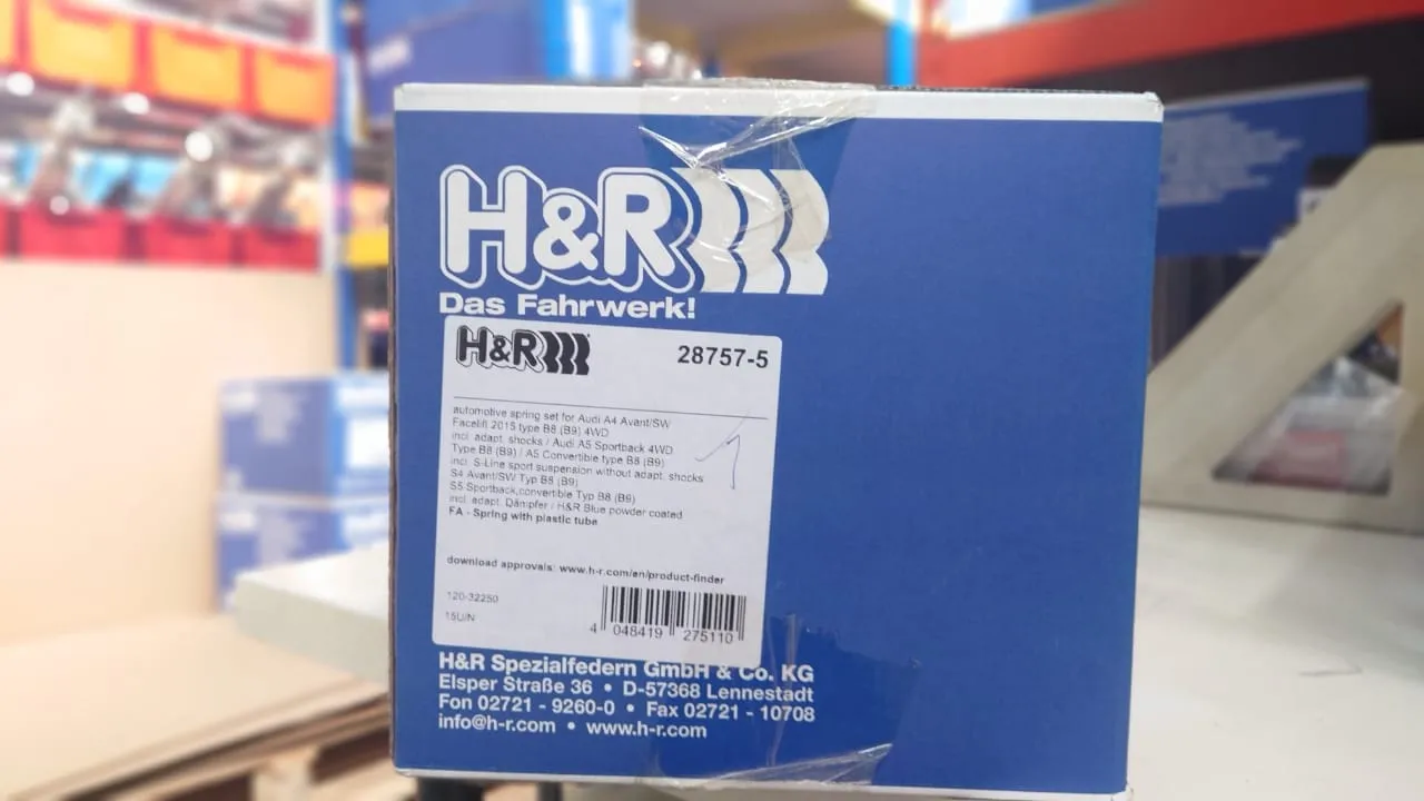 H&R 28757-5 Пружины с занижением Audi A5, S4, S5 (B9)