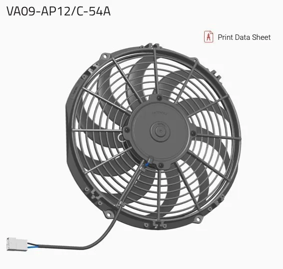 SPAL VA09-AP12/C-54A Вентилятор втягивающий (за радиатором) 11" (280mm) 1430 м3/ч
