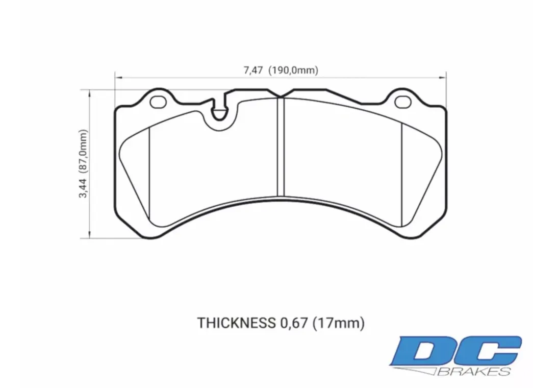 Колодки тормозные DC9009P17 DC Brakes Street STR.S+ Brembo GT 6 поршней тип J