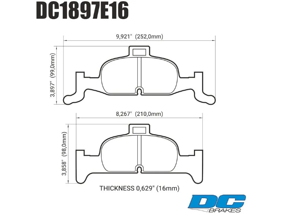 DC Brakes RT.2 DC1897E15 Передние тормозные колодки для A4 B9 / A5 FY / Q5 FY