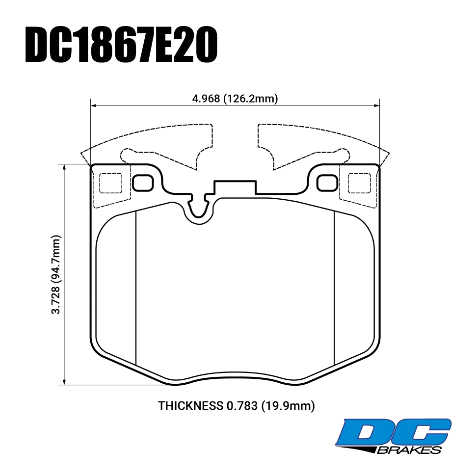DC Brakes RT.2 DC1867E20 Передние тормозные колодки для BMW 5 G30, 6 G32GT, X3 G01, X4 G02, 7 G11