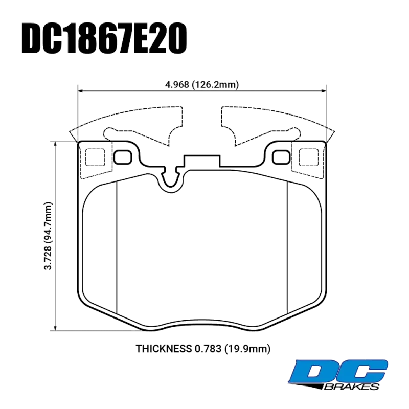 DC Brakes RT.2 DC1867E20 Передние тормозные колодки для BMW 5 G30, 6 G32GT, X3 G01, X4 G02, 7 G11