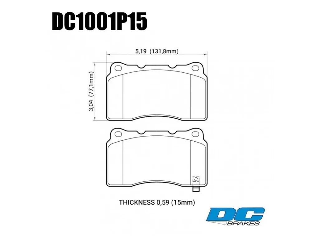 DC Brakes STR.S+ DC1001P15 Передние тормозные колодки для перед MMC LANCER EVO V-X; SUBARU WRX STI