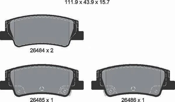 DC Brakes STR.S+ DC2299P15 Задние тормозные колодки для HYUNDAI SONATA; TUCSON; KIA K5, SPORTAGE