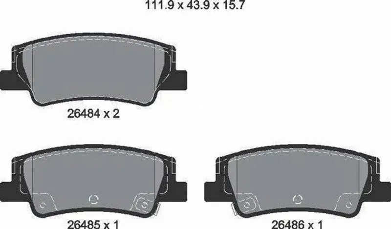 DC Brakes STR.S+ DC2299P15 Задние тормозные колодки для HYUNDAI SONATA; TUCSON; KIA K5, SPORTAGE