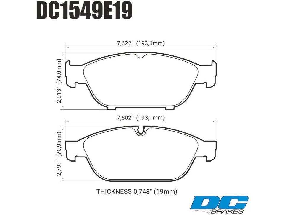 DC Brakes RT.2 DC1549E19 Передние тормозные колодки для A6 C7 / A7 4GA