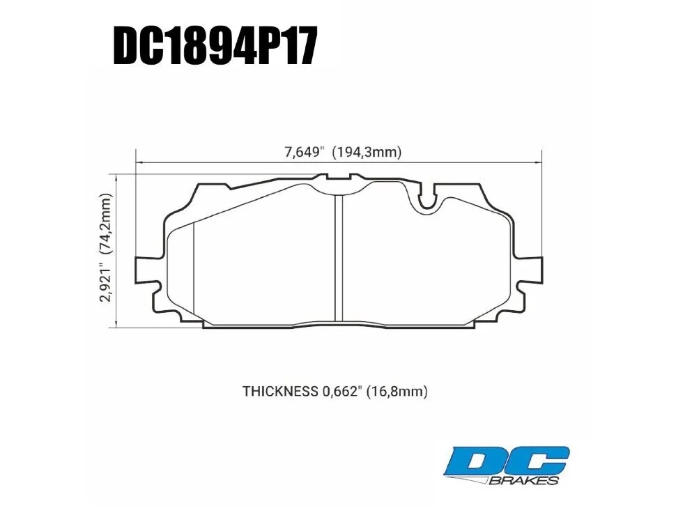DC Brakes STR.S+ DC1894P17 Передние тормозные колодки для Audi Q7 4M / S4 RS4 B9 / S5 RS5 B9