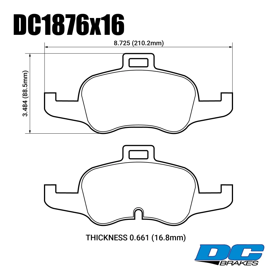 DC Brakes STR.S+ DC1876P16 Передние тормозные колодки для Audi TT-S 8S