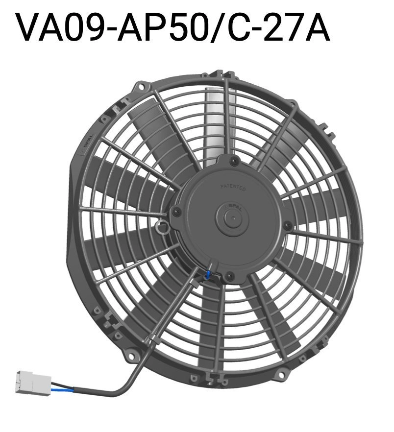 SPAL VA09-AP50/C-27A Вентилятор втягивающий (за радиатором) 11" (280mm) 1580 м3/ч — фото 1 из 4