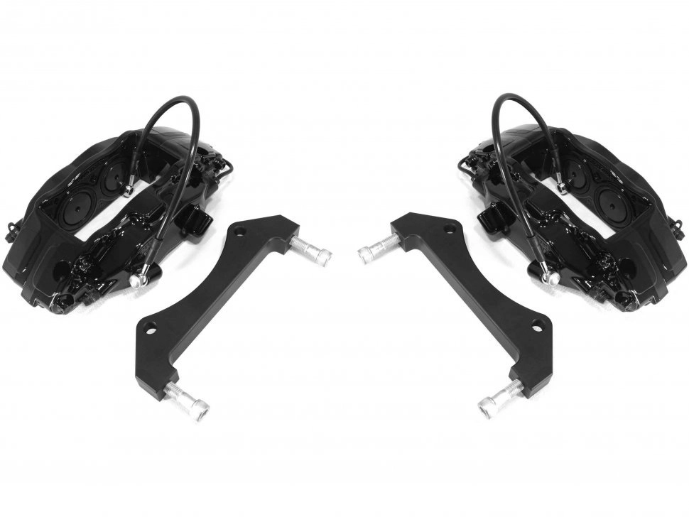 Brembo 4pot комплект тормозной системы на VAG (ЧЕРНЫЕ) — фото 2 из 6