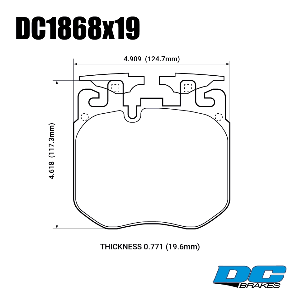 DC Brakes STR.S+ DC1868P19 Передние тормозные колодки для BMW X5 G05; 3 G20, 5 G30, M Performance — фото 1 из 1
