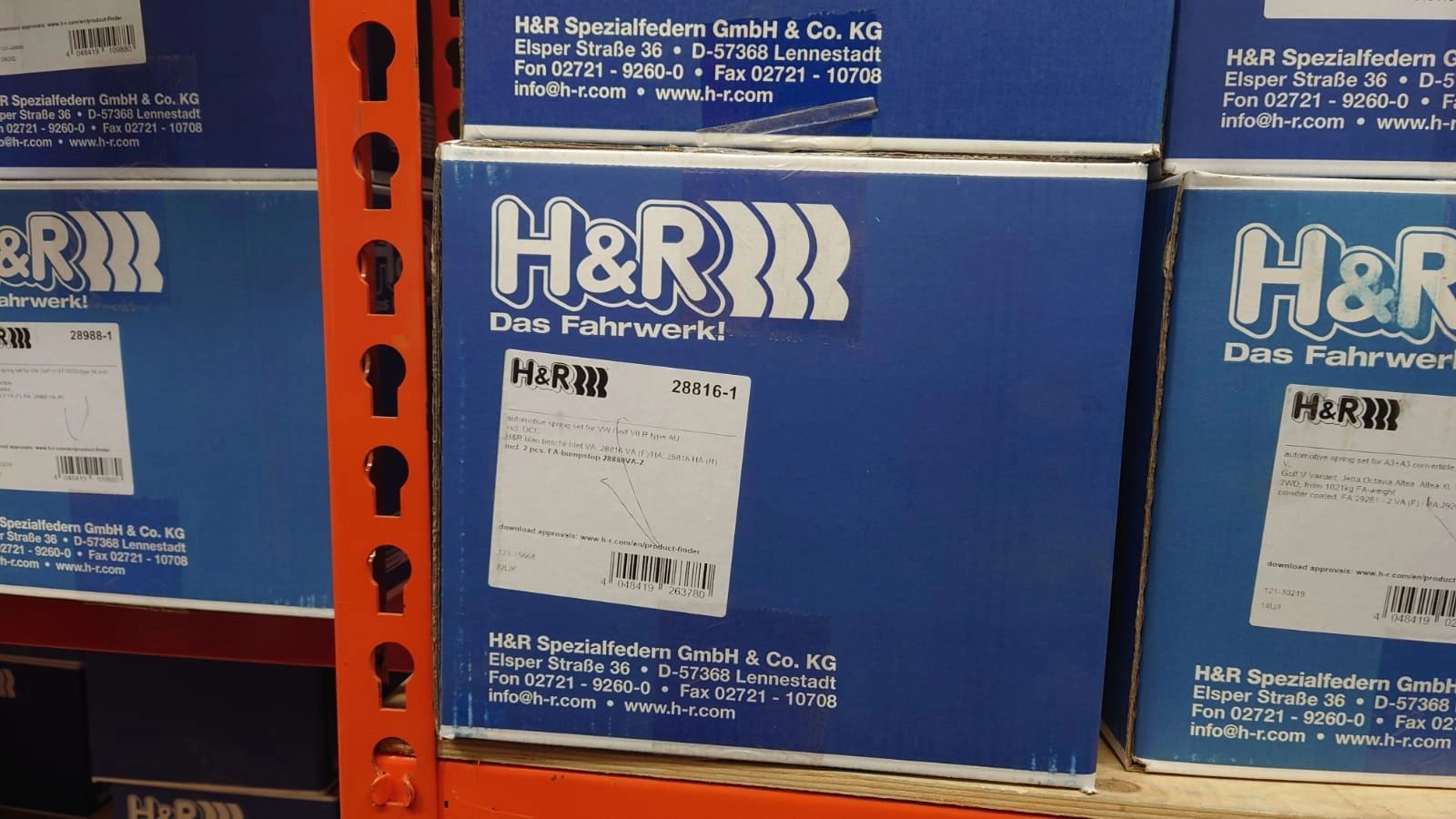 H&R 28816-1 Пружины с занижением VW Golf 7 R — фото 2 из 2
