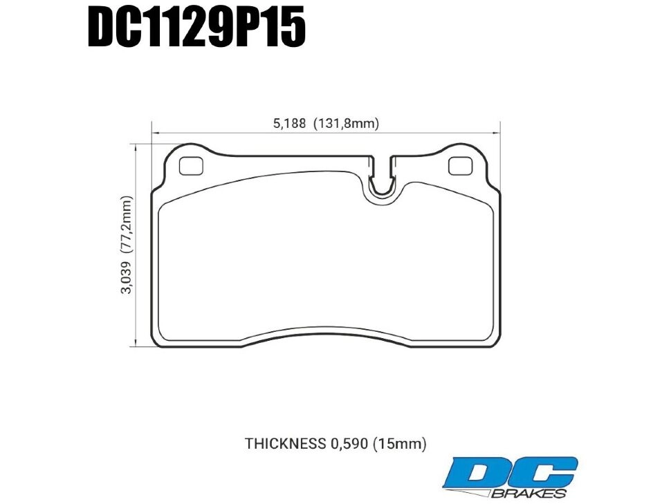 DC Brakes STR.S+ DC1129P15 Передние тормозные колодки для MMC LANCER EVO, SUBARU WRX STI — фото 1 из 1