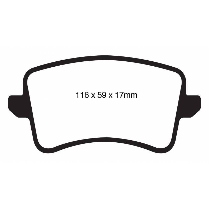 EBC DP41988R YellowStuff Задние тормозные колодки для Audi A4/A5/A6/Q5/Q7 B9 — фото 1 из 1