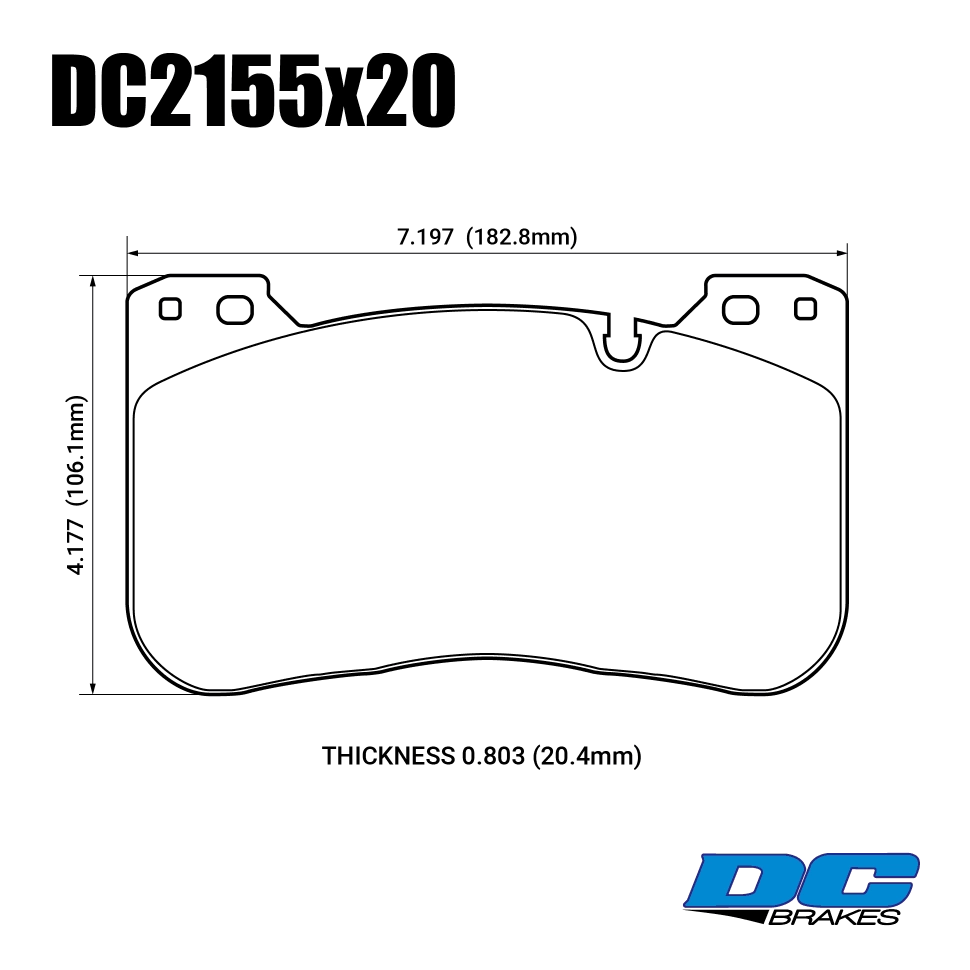 DC Brakes RT.2 DC2155E20 Передние тормозные колодки для BMW M5 F90 / M8 F92 / X5M G05 / X6M G06 — фото 1 из 1