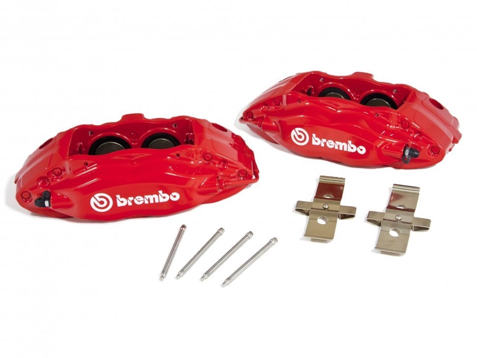 Brembo 4pot комплект тормозной системы на VAG (КРАСНЫЕ) — фото 2 из 4