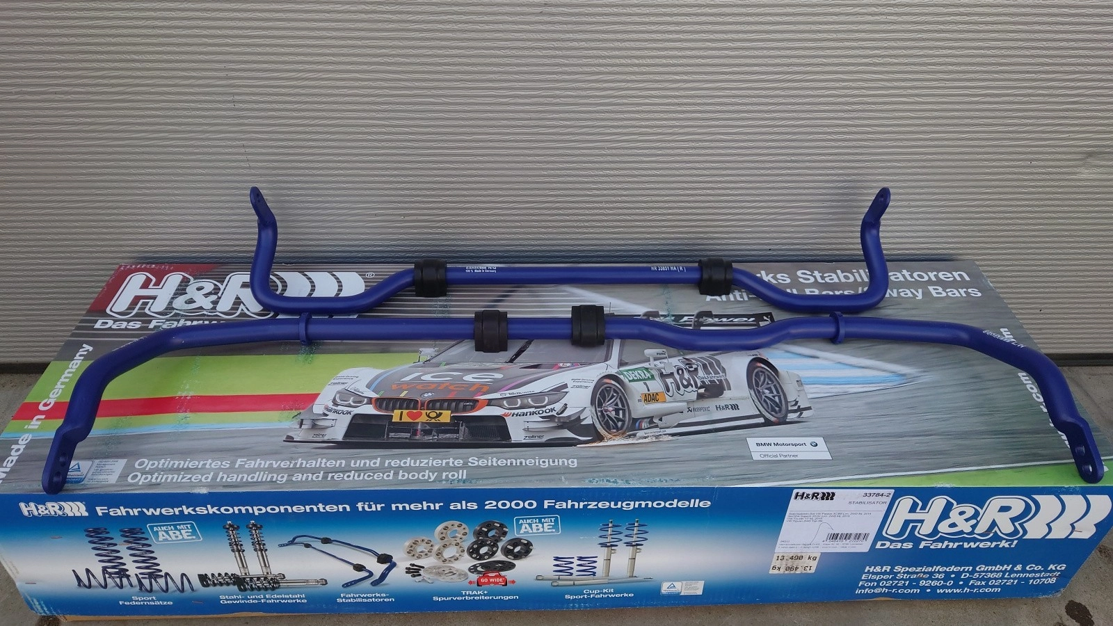 H&R Anti-Roll-Bars 33784-5 Стабилизаторы поперечной устойчивости для VW Tiguan 2 / Skoda Kodiaq / VW Passat 4WD (B8) / Skoda Superb 4WD — фото 1 из 3
