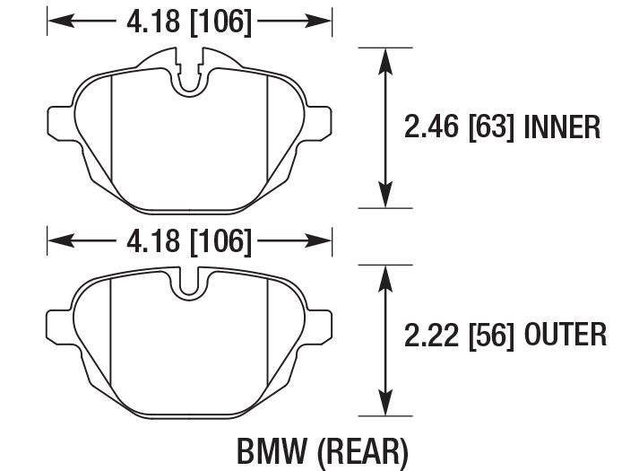 DC Brakes STR.S+ DC1473P18 Задние тормозные колодки для BMW 5 F10, G30; X3 F25, G01; БЕЗ M Sport — фото 1 из 1