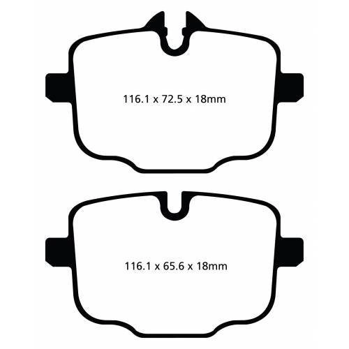 EBC RP-1 DP82089RP1 Колодки тормозные BMW задние BMW M3 G80; M4 G82; M5 F10; M6 F12; X5 G05; X7 — фото 1 из 1